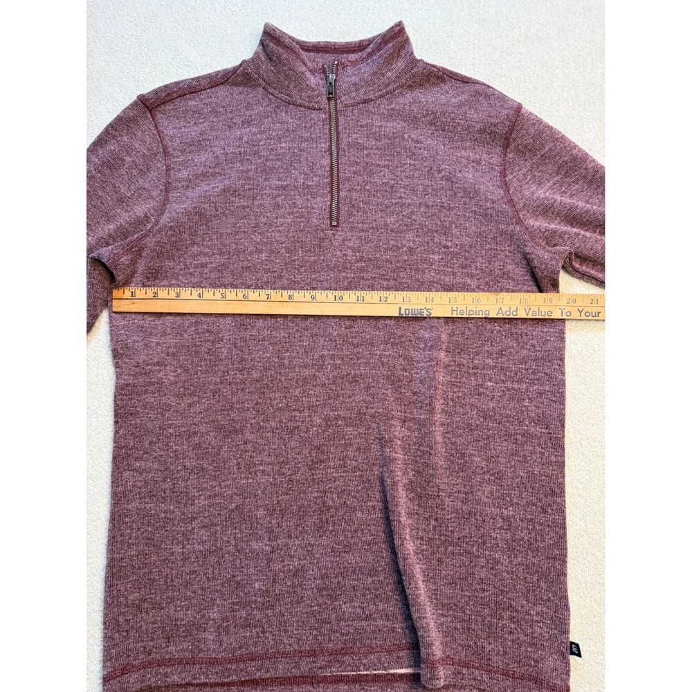 Gap Mens Quarter Zip Pullover Sweater Small Burgundy Heathered Marl Knit S